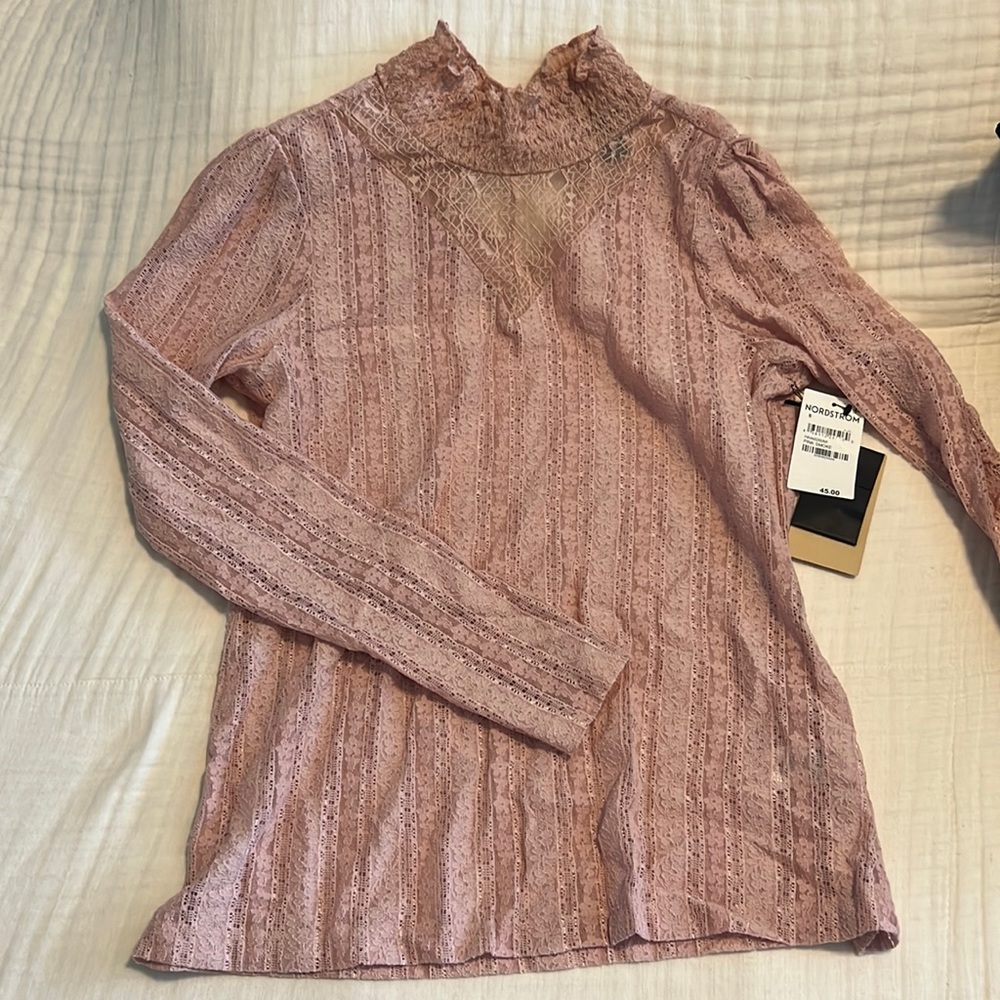 Halogen lace blouse